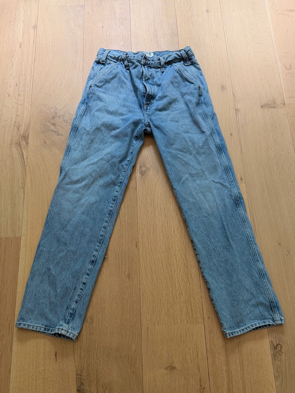 AGOLDE Light Wash Straight Leg Jeans Size 27 High Rise Vintage Style